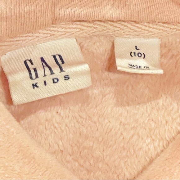 Gap Girls Pink Soft Velour Hoodie Size L - Picture 7 of 7